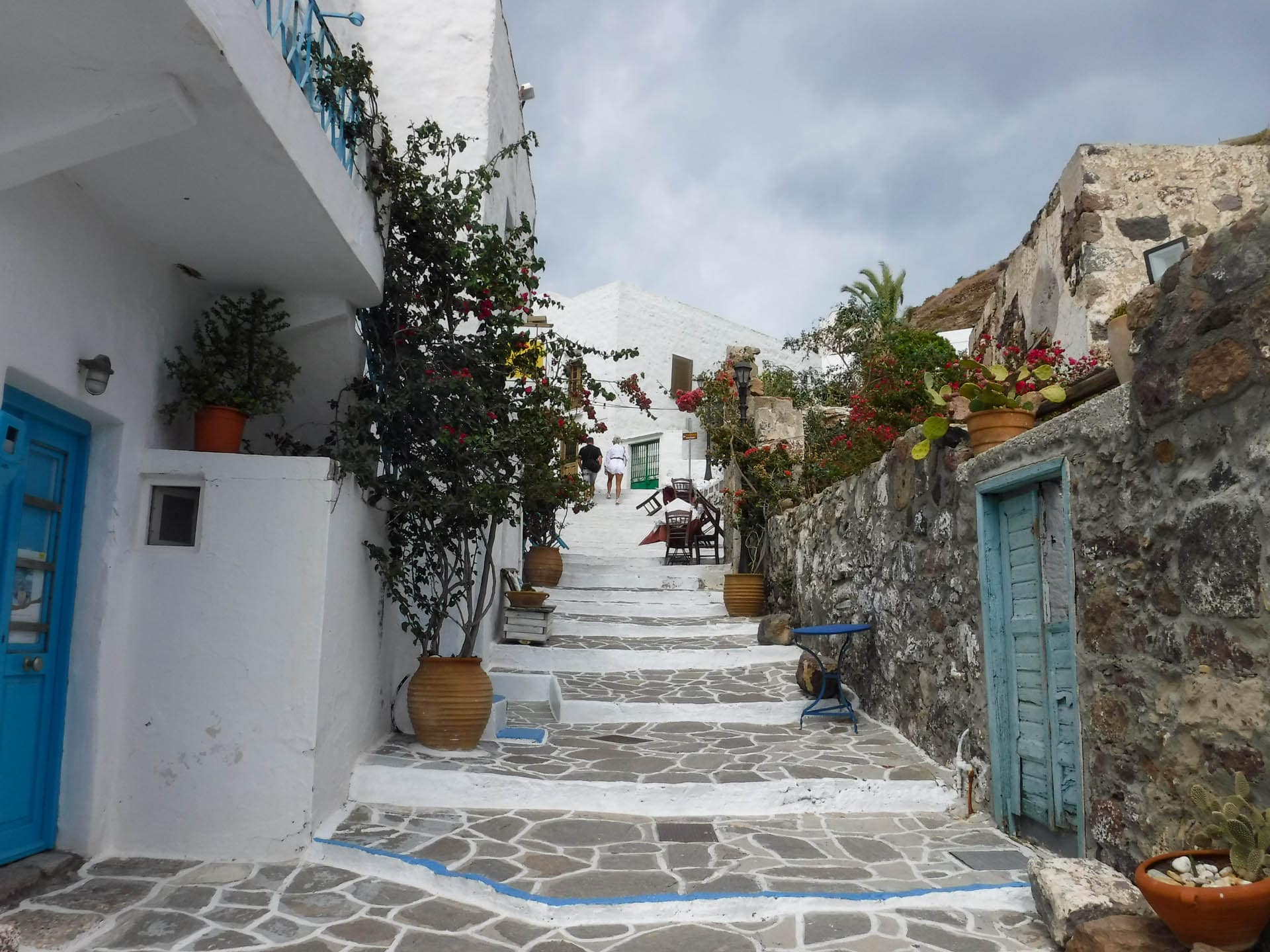 narrow street with stairs