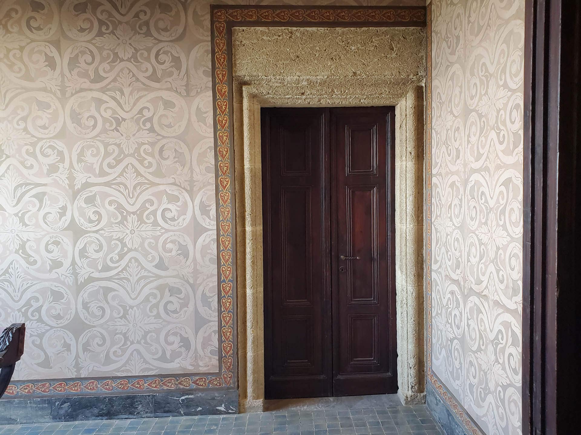 painted wall detail