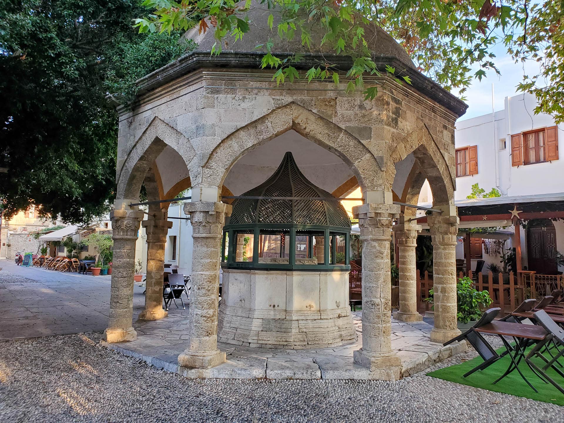 old fountain in square