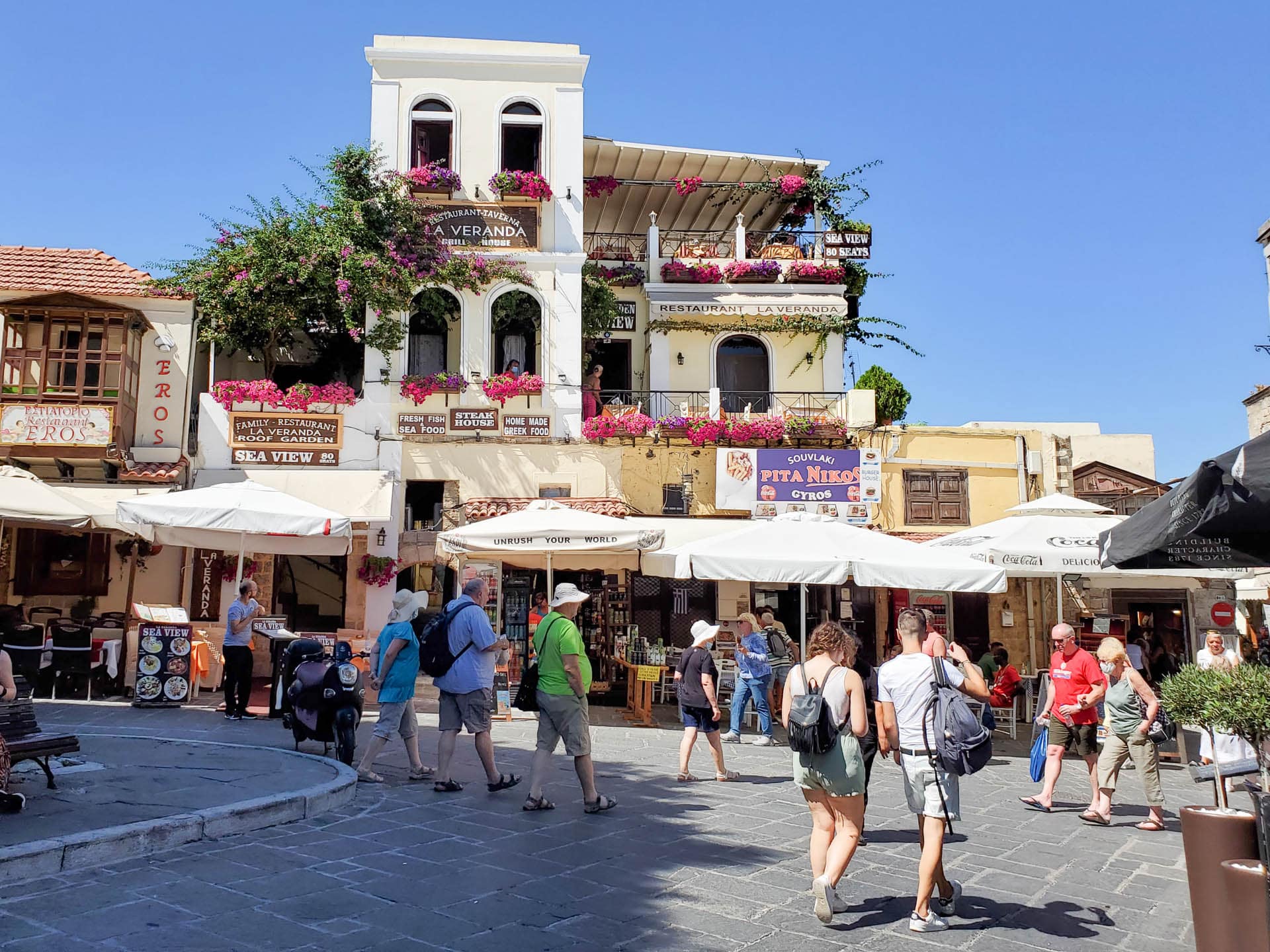 square in Rhodes Town