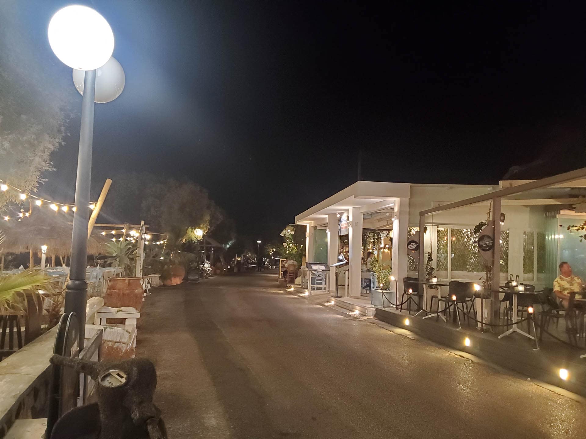 Perissa at night