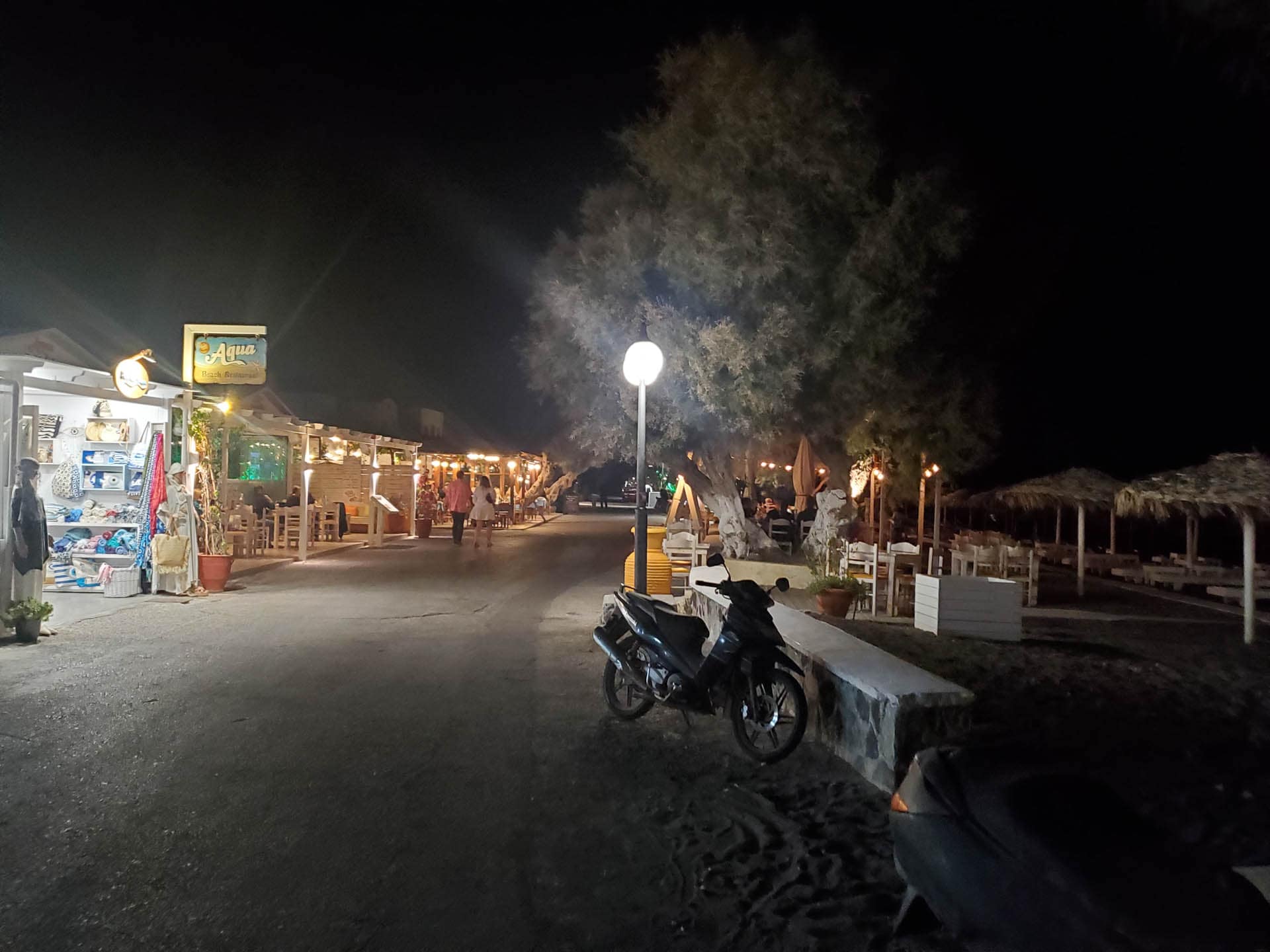 Perissa at night
