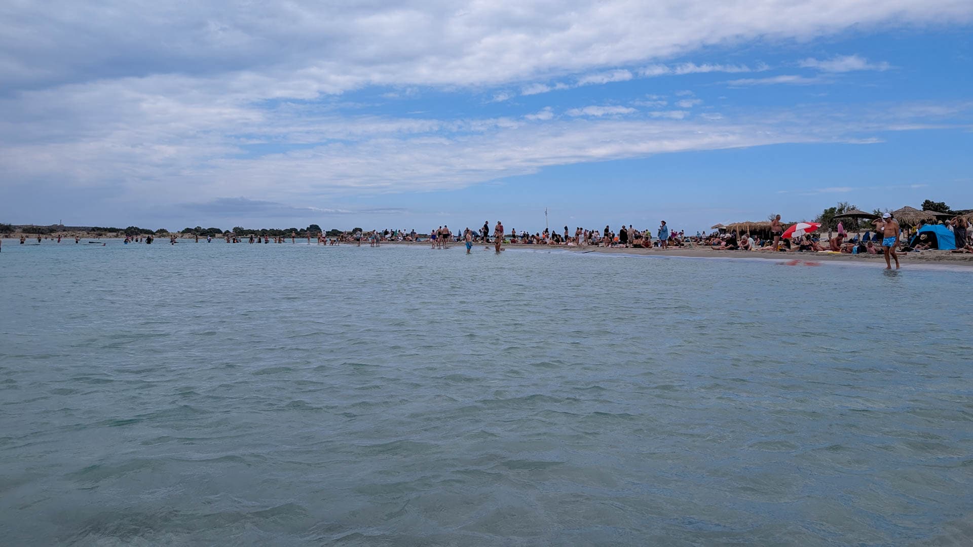 the spit going out to the island