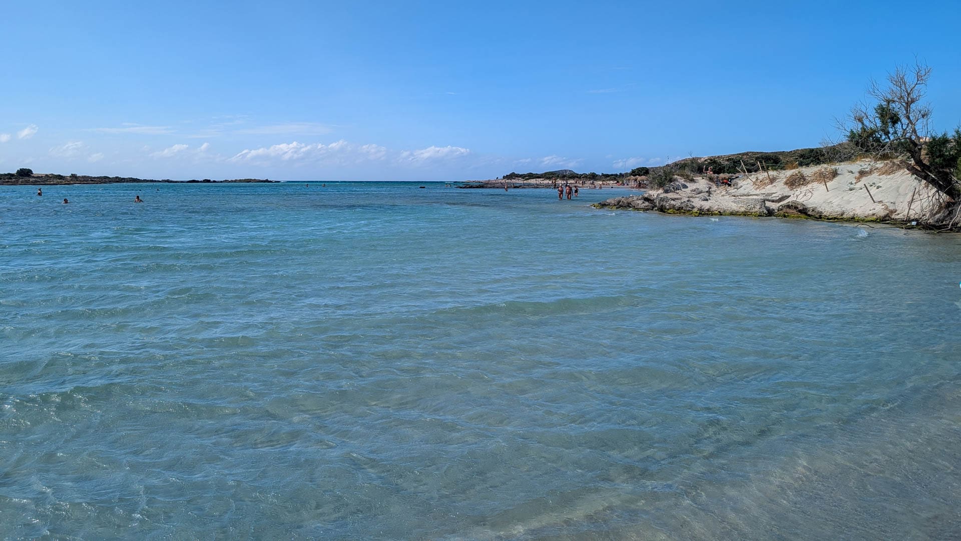clear blue water