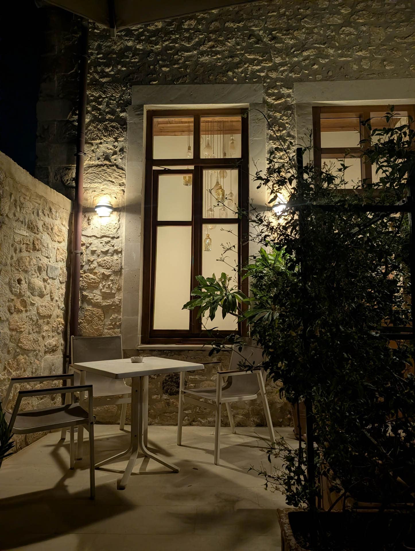 terrace at night