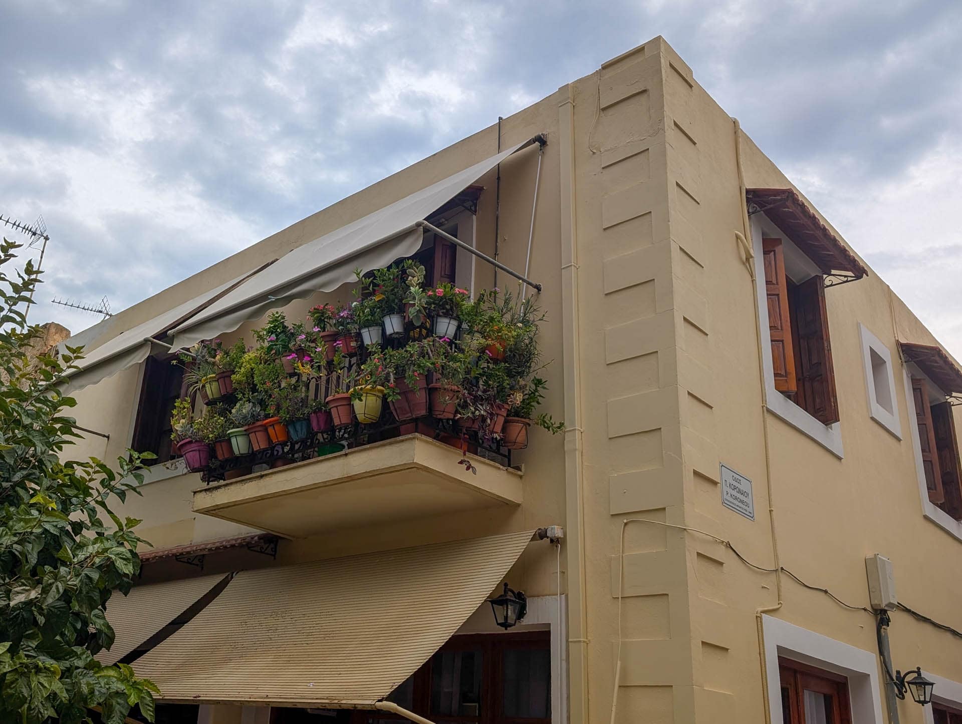balcony with plants
