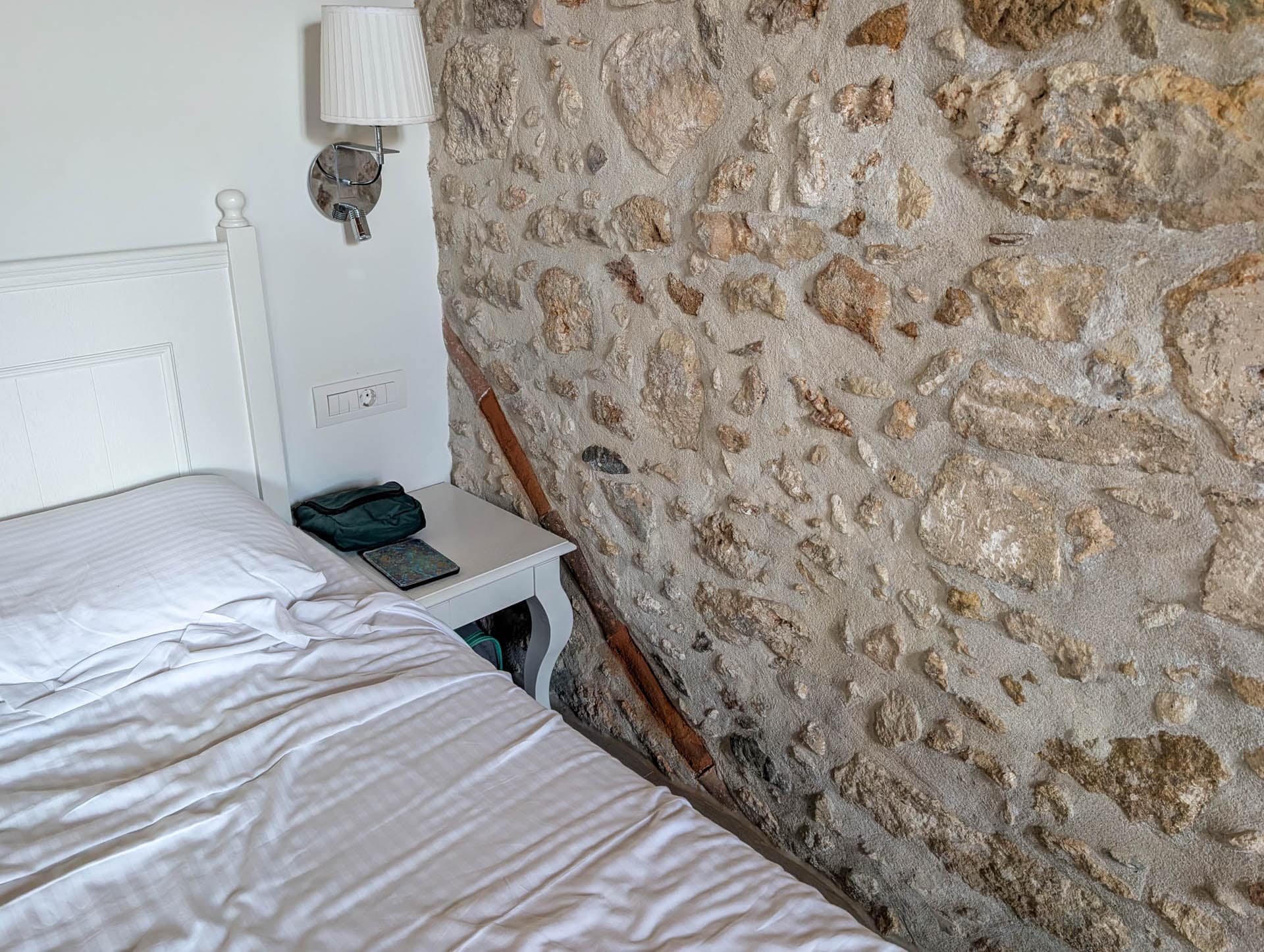 pipe embedded in wall