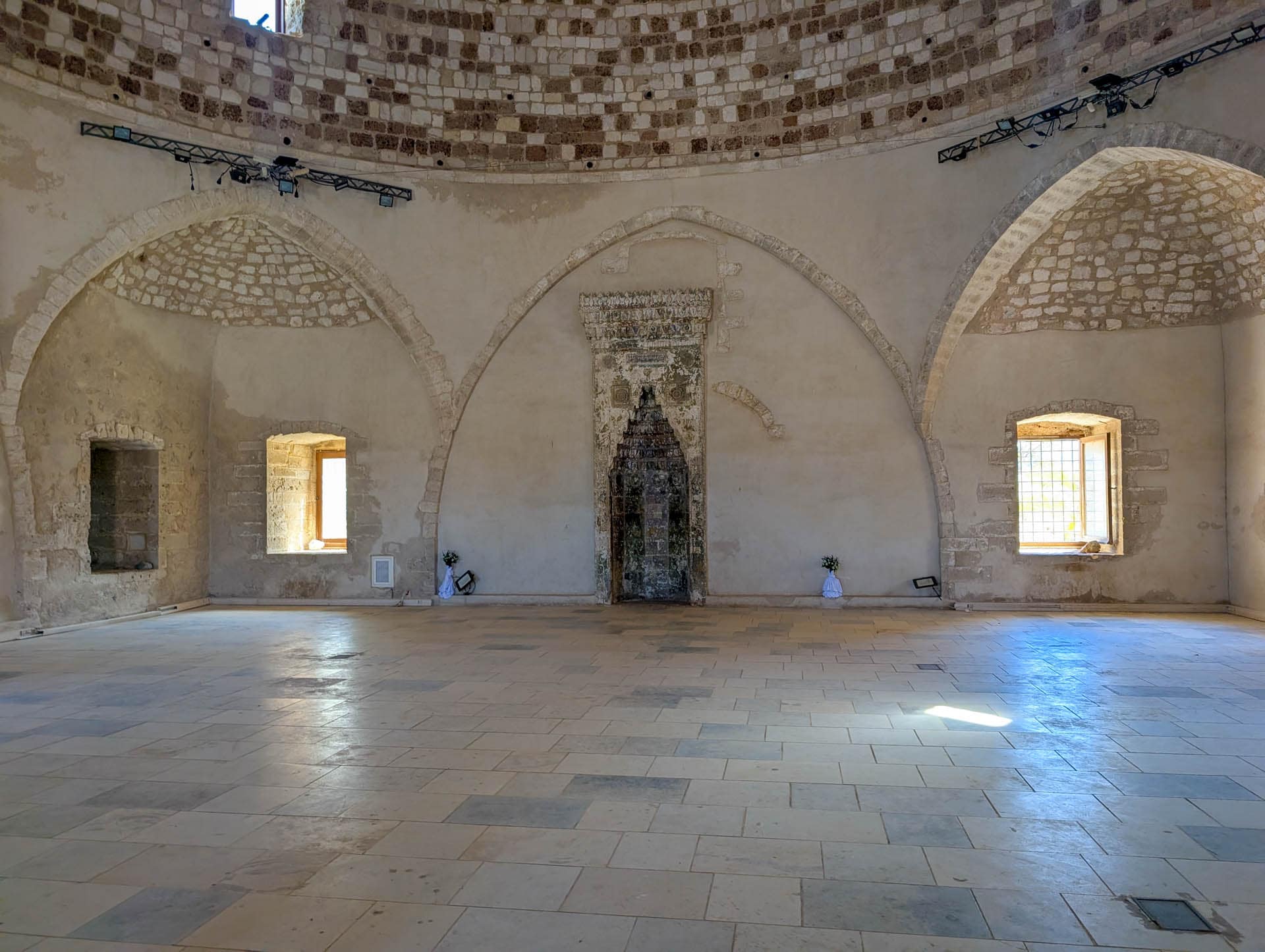 inside domed building