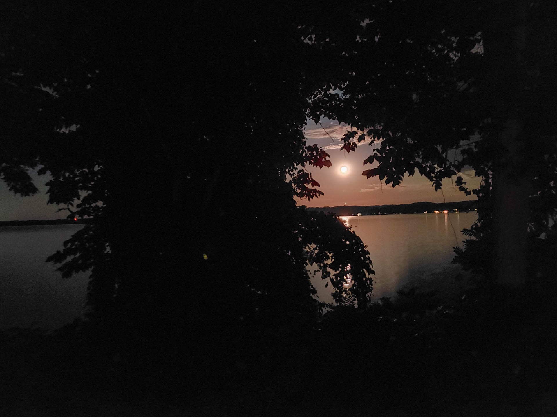 moon over Duck Lake