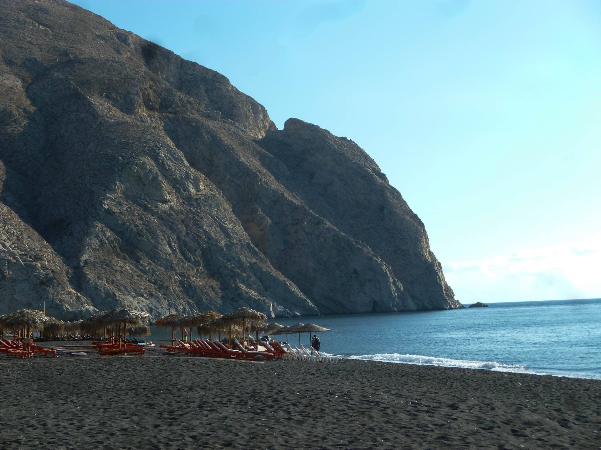 headland at Perissa Beach