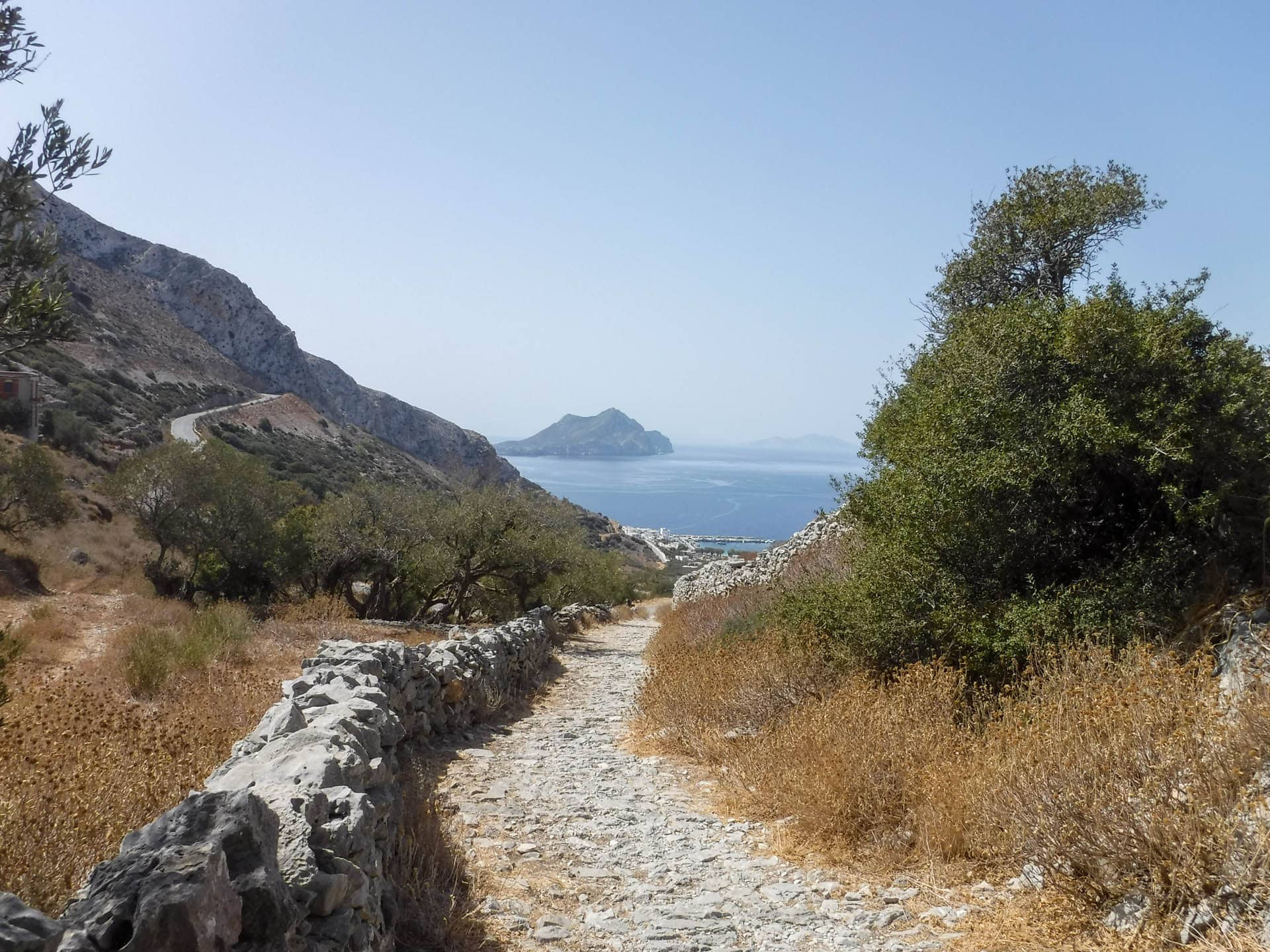 view of bay from trail